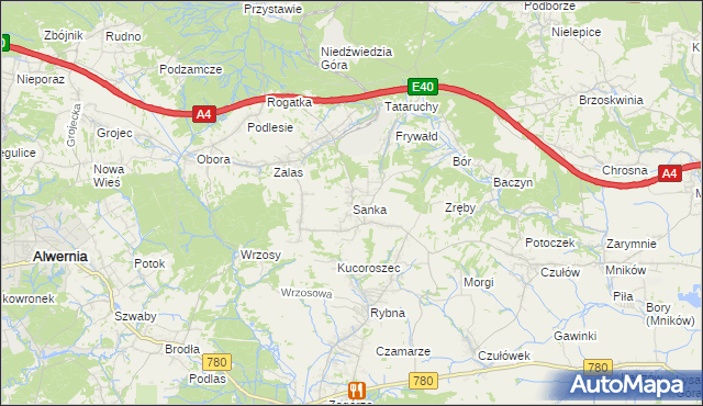 mapa Sanka, Sanka na mapie Targeo