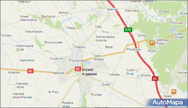 mapa Stary Brześć, Stary Brześć na mapie Targeo