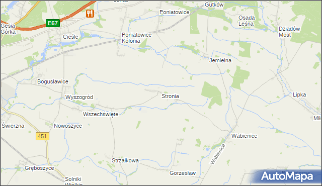mapa Stronia, Stronia na mapie Targeo