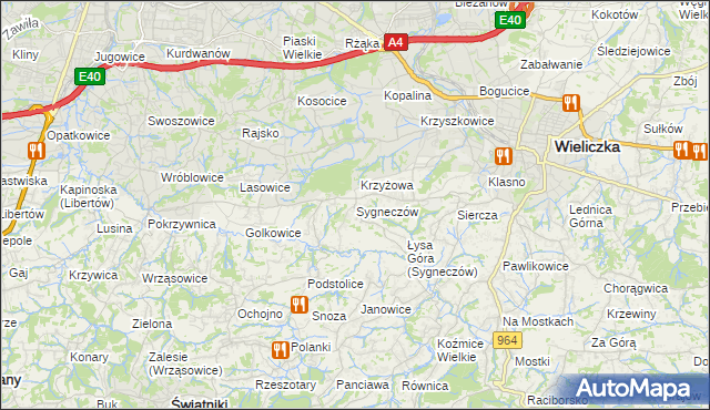 mapa Sygneczów, Sygneczów na mapie Targeo