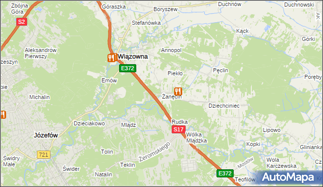 mapa Żanęcin, Żanęcin na mapie Targeo