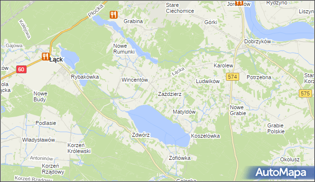 mapa Zaździerz, Zaździerz na mapie Targeo