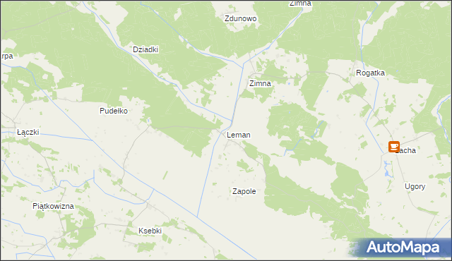 mapa Leman, Leman na mapie Targeo