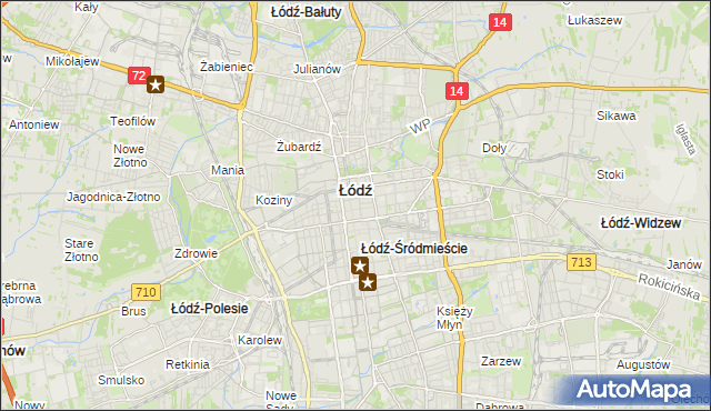mapa Śródmieście gmina Łódź, Śródmieście gmina Łódź na mapie Targeo