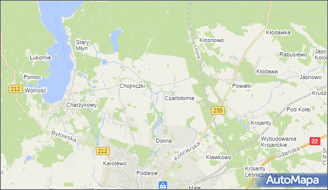 mapa Czartołomie, Czartołomie na mapie Targeo