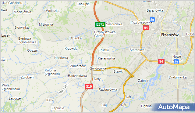 mapa Kielanówka, Kielanówka na mapie Targeo
