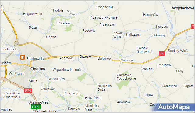 mapa Balbinów, Balbinów na mapie Targeo