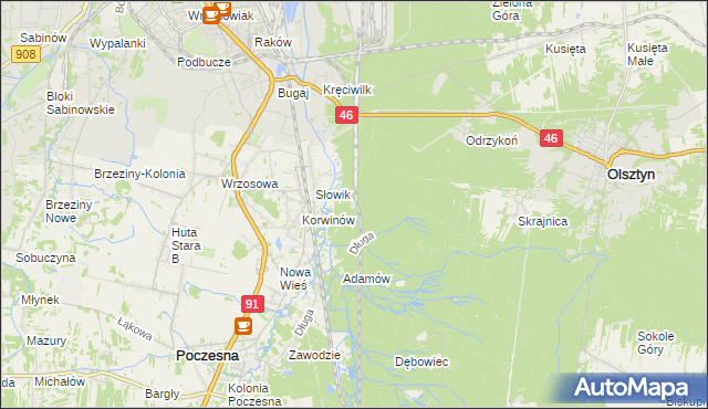 mapa Bloki Kolejowe, Bloki Kolejowe na mapie Targeo