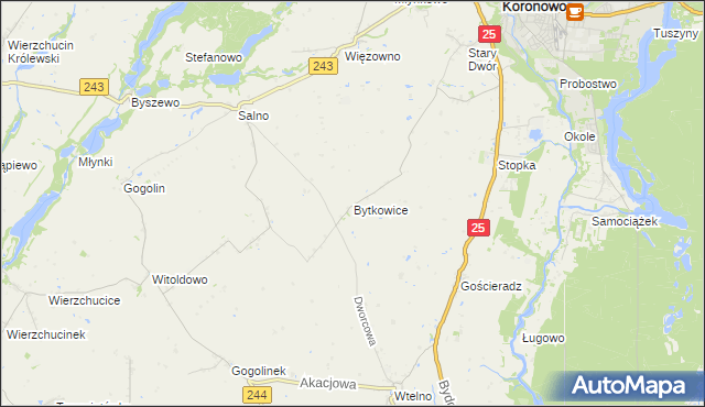 mapa Bytkowice, Bytkowice na mapie Targeo