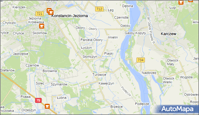 mapa Cieciszew, Cieciszew na mapie Targeo