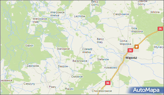 mapa Czeladź Wielka, Czeladź Wielka na mapie Targeo