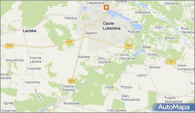 mapa Góry Opolskie, Góry Opolskie na mapie Targeo