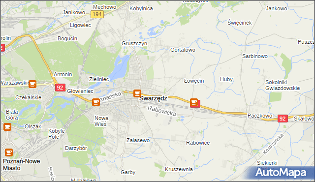 mapa Jasin gmina Swarzędz, Jasin gmina Swarzędz na mapie Targeo