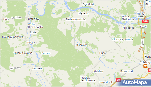 mapa Michałów gmina Platerów, Michałów gmina Platerów na mapie Targeo