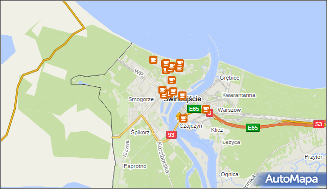 mapa Świnoujście, Świnoujście na mapie Targeo
