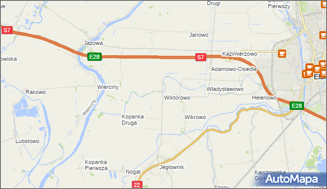 mapa Wiktorowo gmina Gronowo Elbląskie, Wiktorowo gmina Gronowo Elbląskie na mapie Targeo