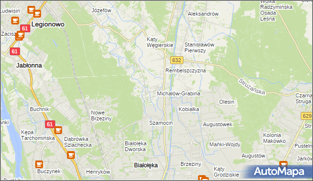 mapa Michałów-Grabina, Michałów-Grabina na mapie Targeo