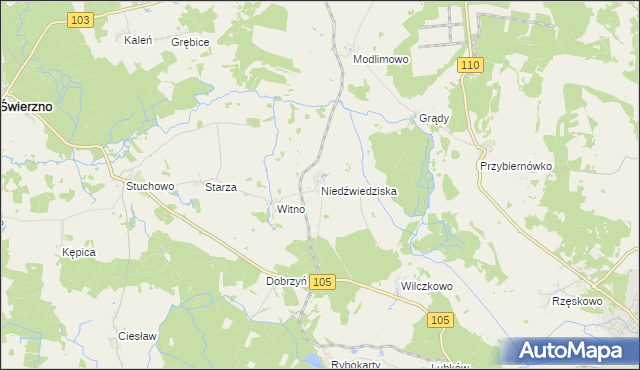 mapa Niedźwiedziska, Niedźwiedziska na mapie Targeo