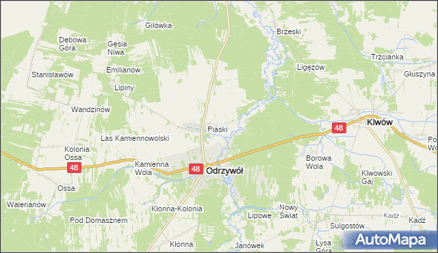 mapa Ceteń, Ceteń na mapie Targeo