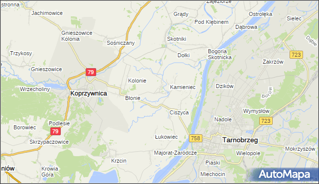 mapa Świężyca, Świężyca na mapie Targeo