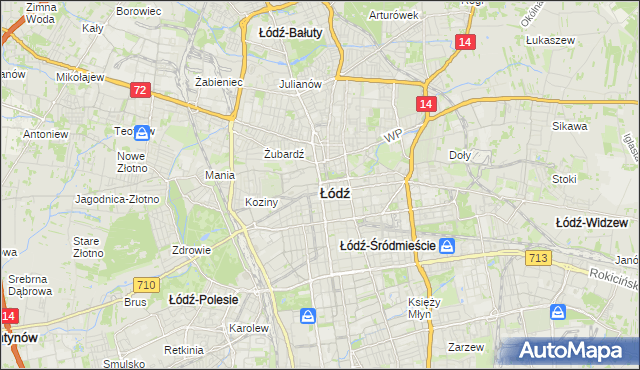 mapa Łodzi, Łódź na mapie Targeo