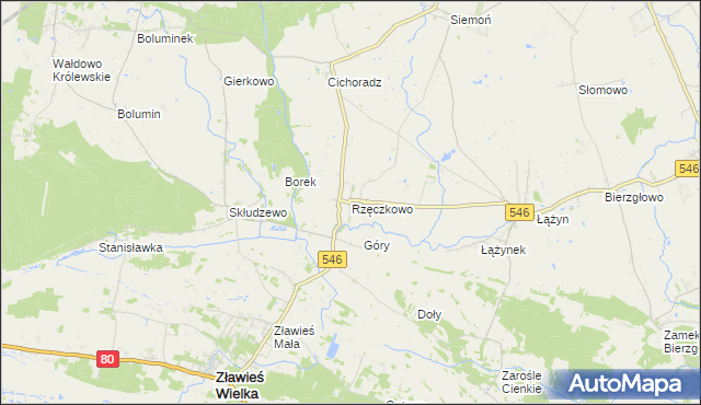 mapa Rzęczkowo, Rzęczkowo na mapie Targeo