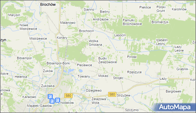 mapa Budki Żelazowskie, Budki Żelazowskie na mapie Targeo