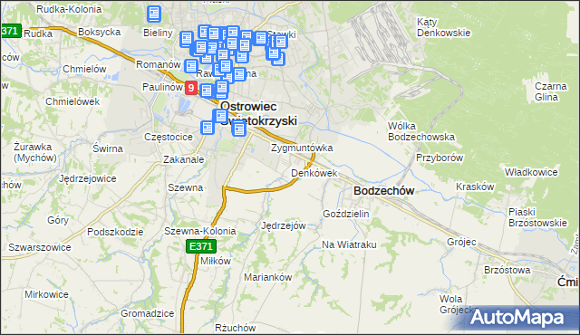 mapa Denkówek, Denkówek na mapie Targeo