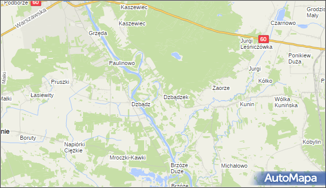 mapa Dzbądzek, Dzbądzek na mapie Targeo