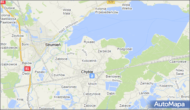 mapa Frelichów, Frelichów na mapie Targeo