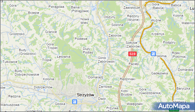 mapa Glinik Zaborowski, Glinik Zaborowski na mapie Targeo