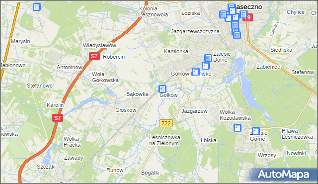 mapa Gołków, Gołków na mapie Targeo