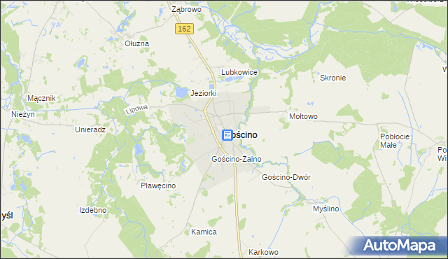 mapa Gościno, Gościno na mapie Targeo
