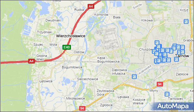 mapa Kępa Bogumiłowicka, Kępa Bogumiłowicka na mapie Targeo