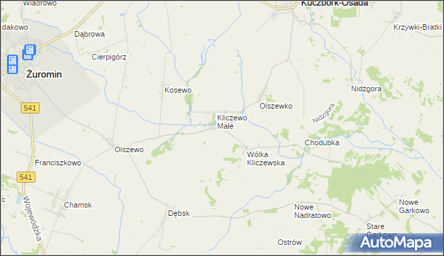 mapa Kliczewo Duże, Kliczewo Duże na mapie Targeo