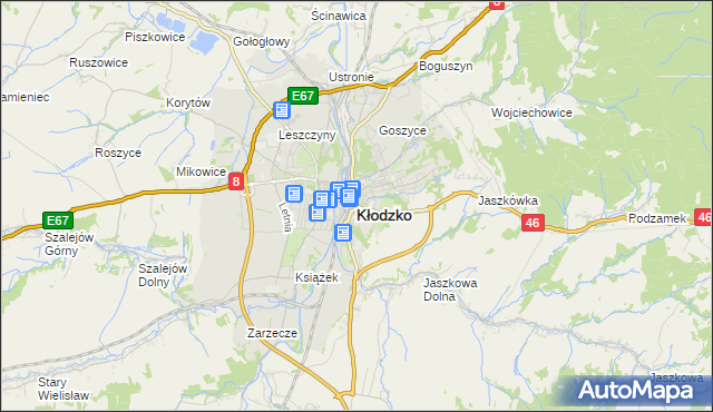 mapa Kłodzka, Kłodzko na mapie Targeo