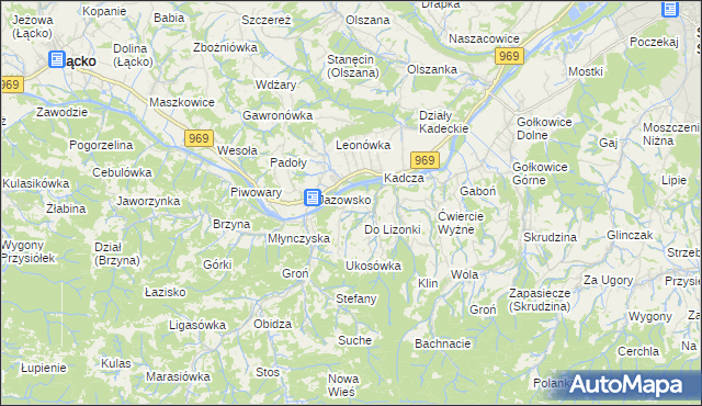 mapa Łazy Brzyńskie, Łazy Brzyńskie na mapie Targeo