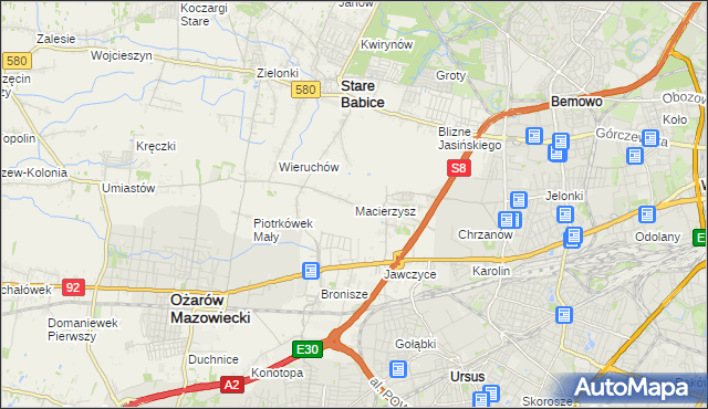 mapa Macierzysz, Macierzysz na mapie Targeo