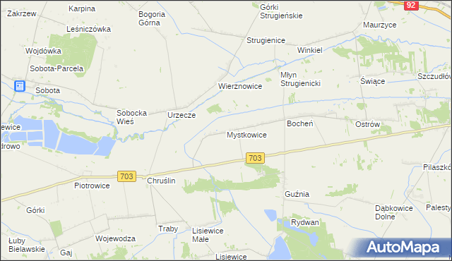 mapa Mystkowice, Mystkowice na mapie Targeo