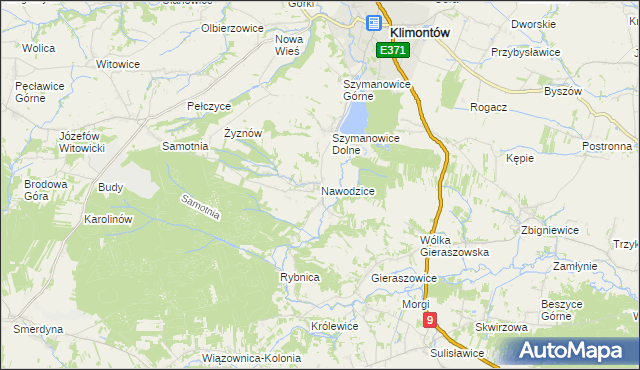 mapa Nawodzice, Nawodzice na mapie Targeo