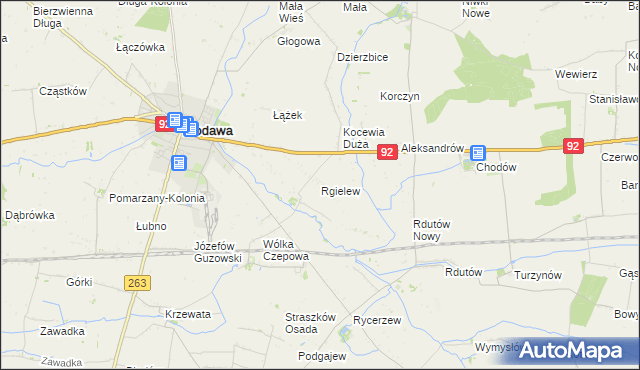 mapa Rgielew, Rgielew na mapie Targeo