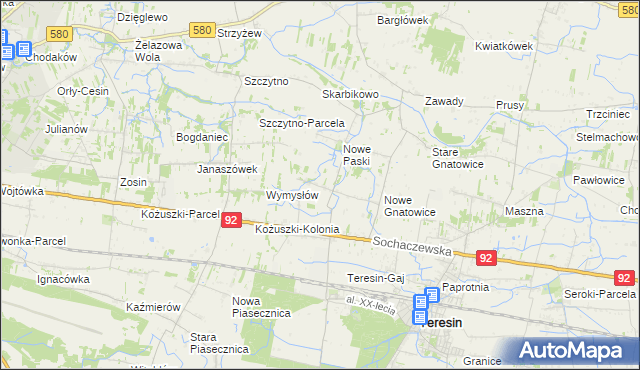 mapa Stare Paski, Stare Paski na mapie Targeo