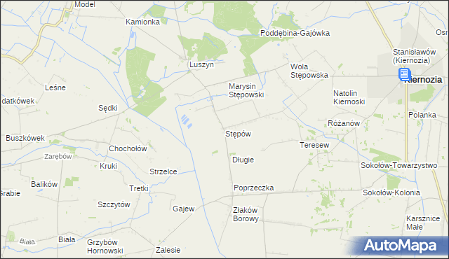 mapa Stępów, Stępów na mapie Targeo