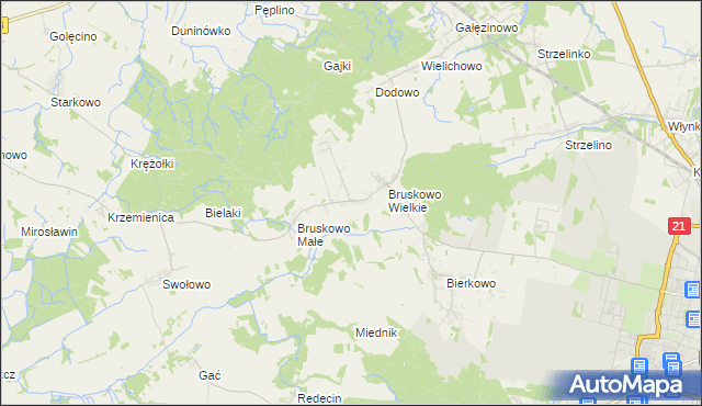 mapa Wierzbięcin gmina Słupsk, Wierzbięcin gmina Słupsk na mapie Targeo