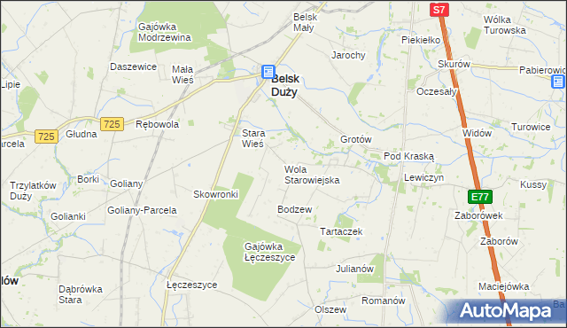 mapa Wola Starowiejska, Wola Starowiejska na mapie Targeo