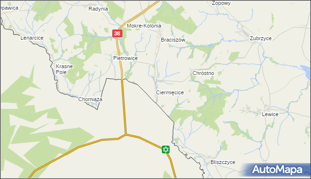 mapa Ciermięcice, Ciermięcice na mapie Targeo