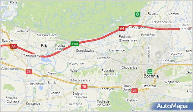mapa Cikowice, Cikowice na mapie Targeo