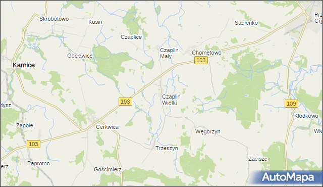 mapa Czaplin Wielki, Czaplin Wielki na mapie Targeo