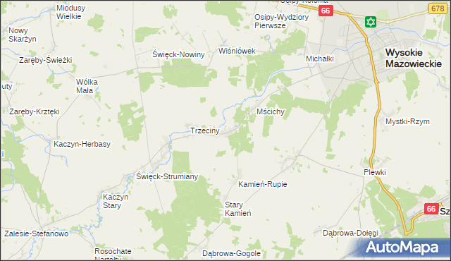 mapa Dąbrowa-Dzięciel, Dąbrowa-Dzięciel na mapie Targeo