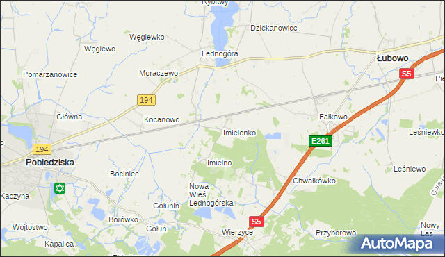 mapa Imielenko, Imielenko na mapie Targeo